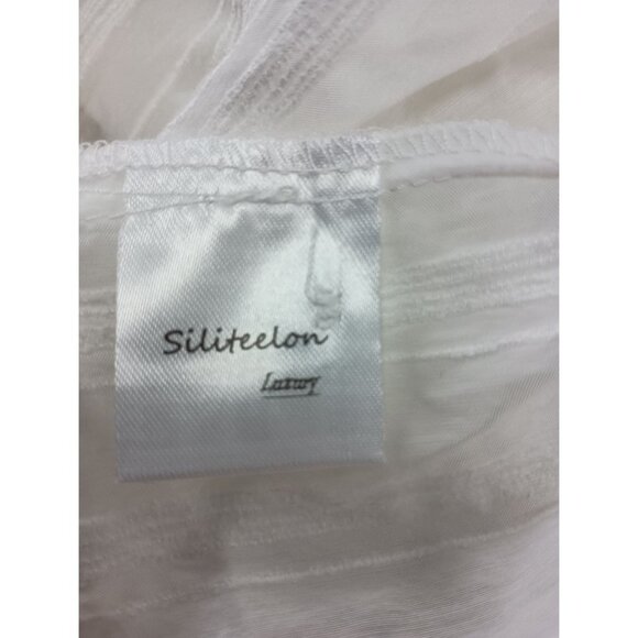 Siliteen Women's Button Down Shirts Long Sleeve Blouses W/Pocket Sz.2XL White - Picture 5 of 7